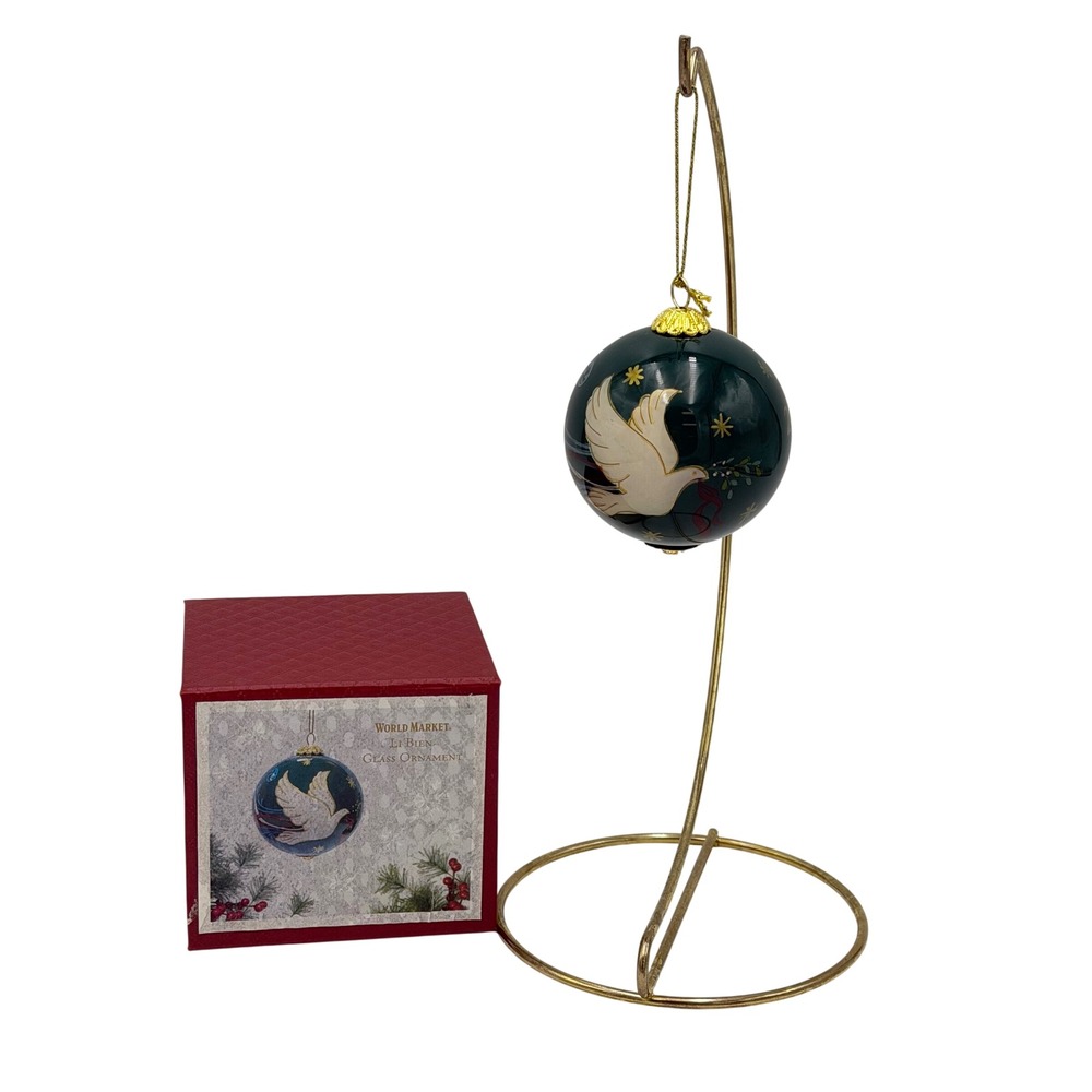 Pier Place World Market Li Bien 2021 Peace Dove Ball Christmas Ornament 2in New